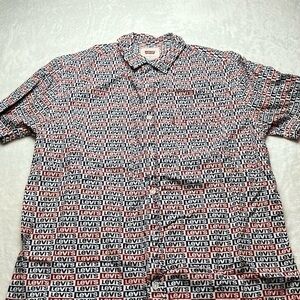 Levi's button down shirt.  Mens Small Red, white and blue.